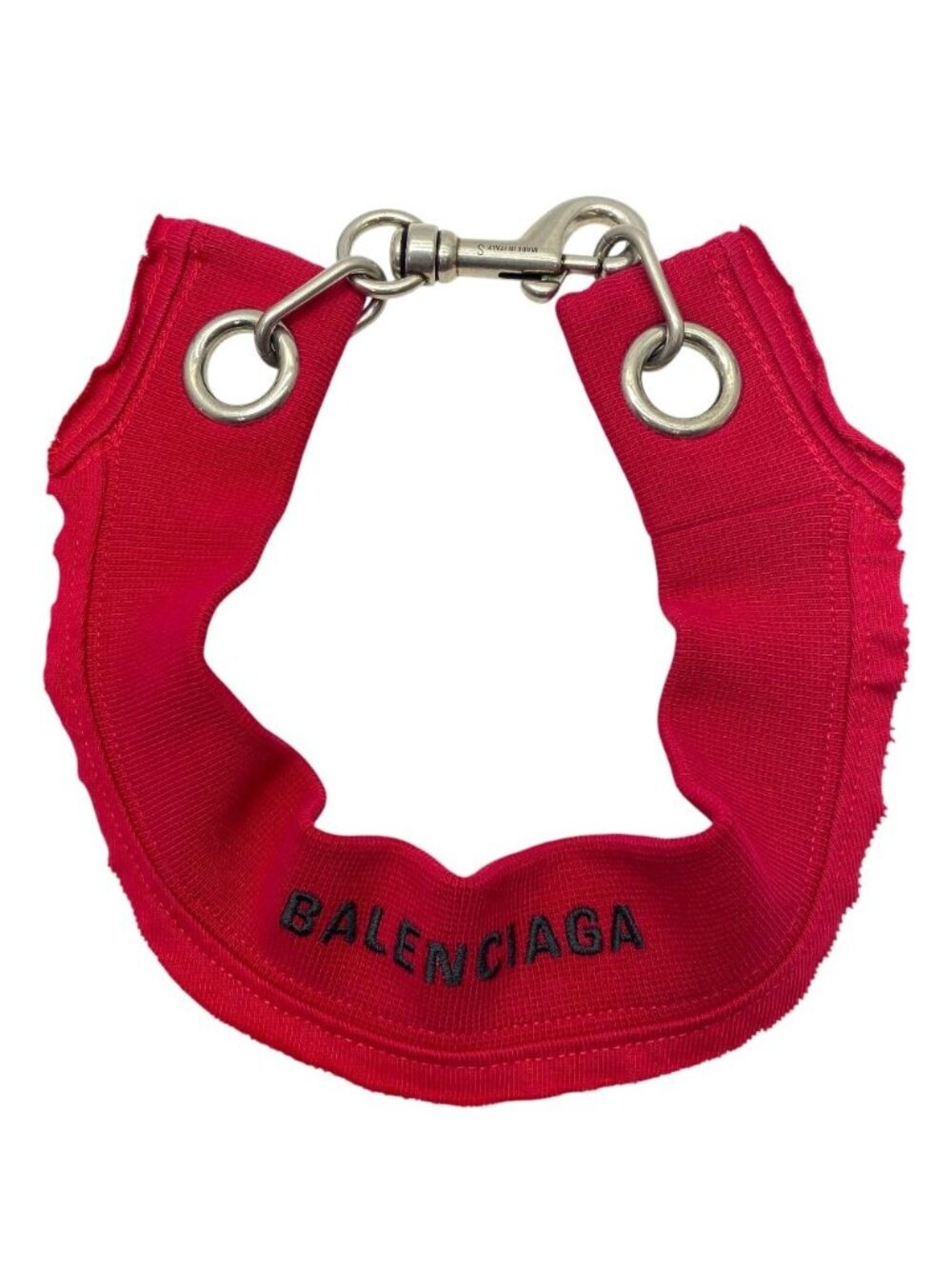 Balenciaga Choker Necklace Red Black Logo Cotton S Mode Unique